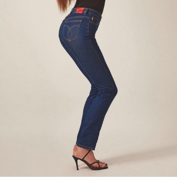 Fiorucci | Yves Cigarette Jeans in Medium Dark Made in Italy Size 25 - Picture 1 of 11